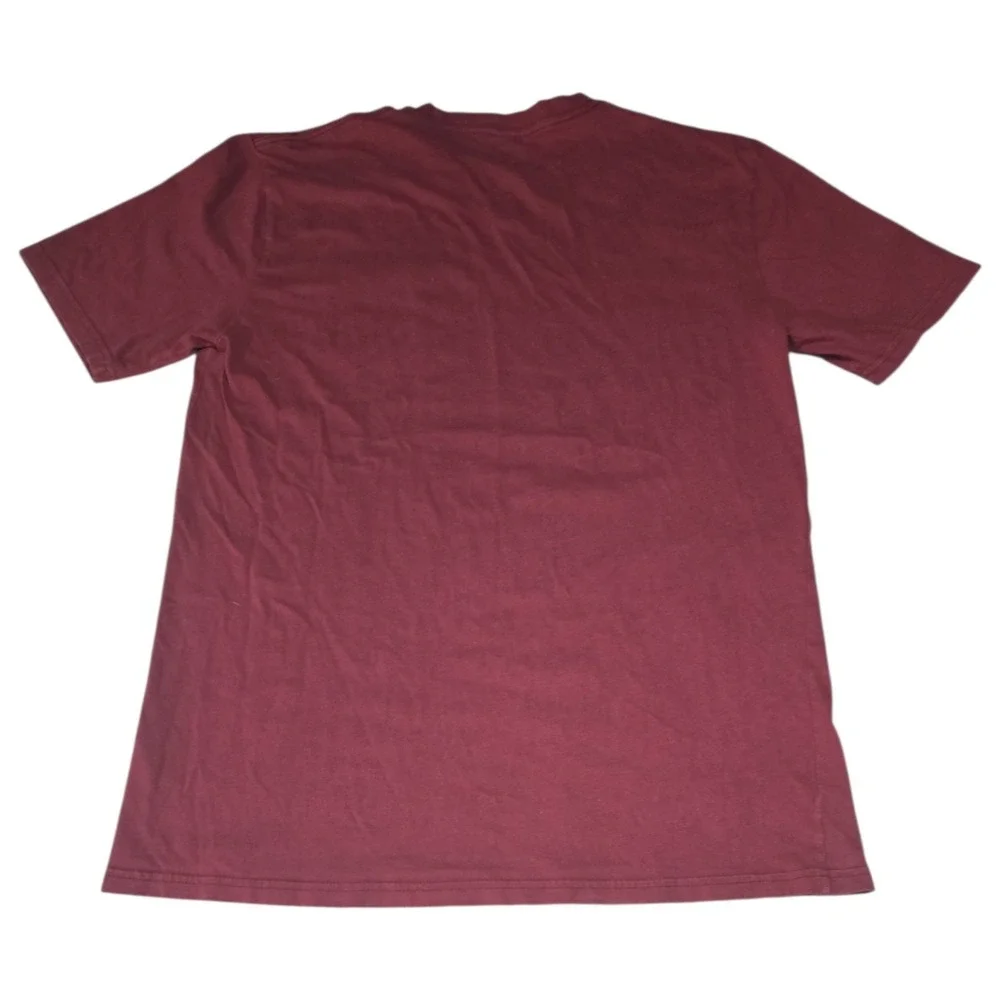 The North Face Pocket T-Shirt Mens Classic Fit Monogram‎ Logo Maroon Medium M
